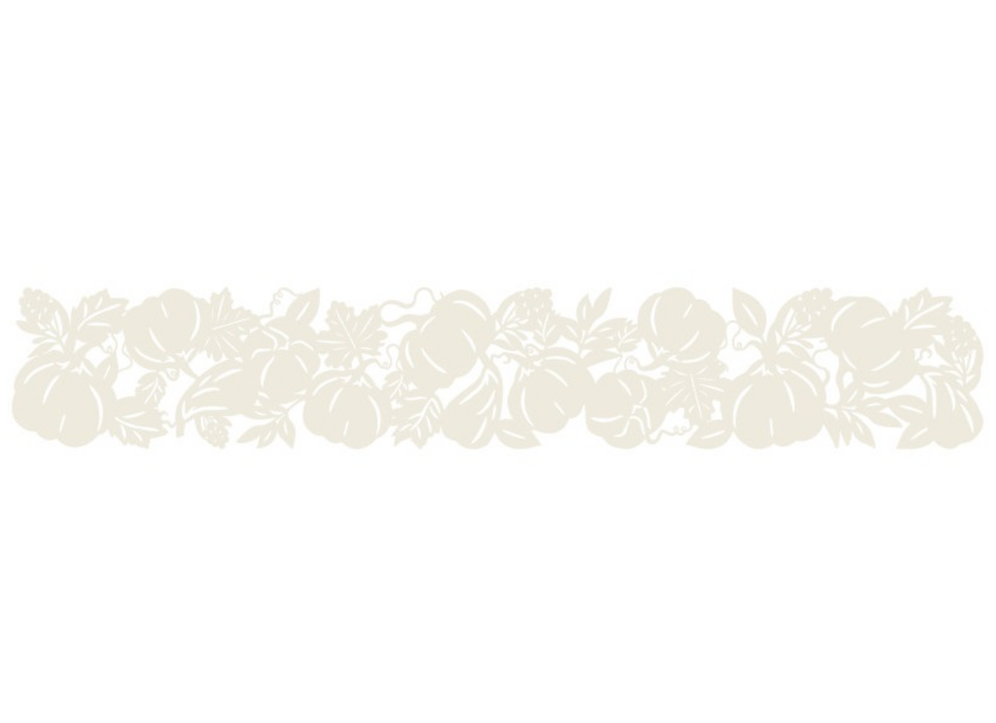 Pumpkin Diecut Felt Table Runner 70.9 x 11.8