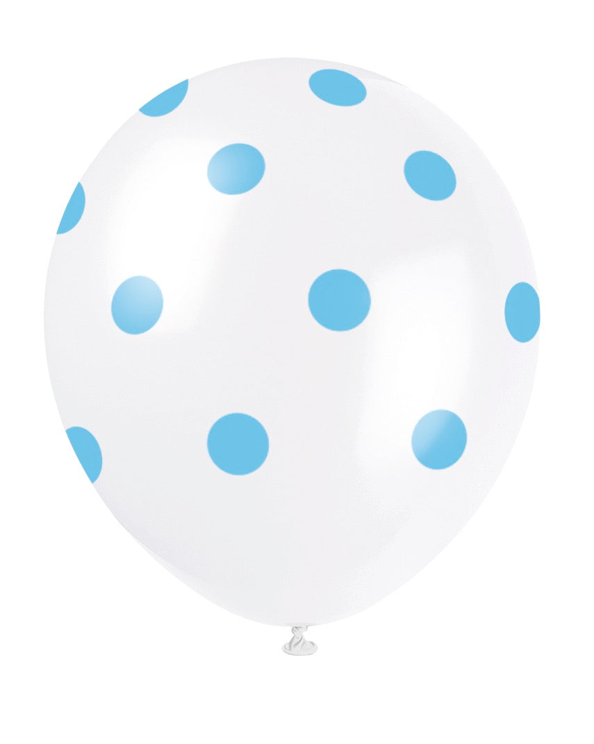 Polka Dot 12in Latex Balloons 6ct