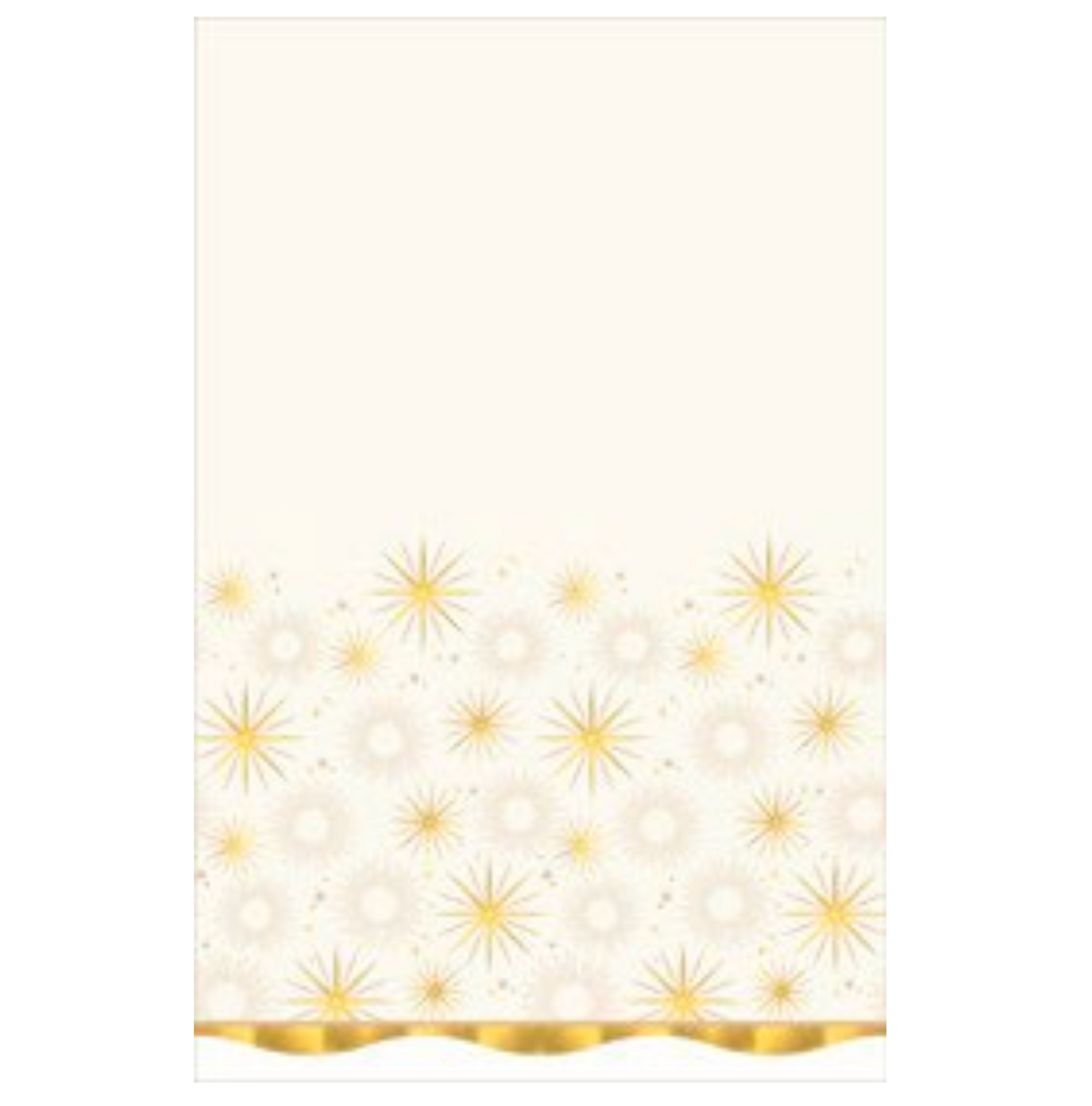 Golden Soiree Plastic Table Cover