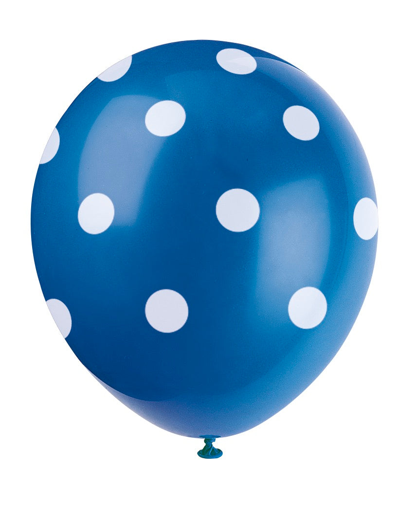 Polka Dot 12in Latex Balloons 6ct