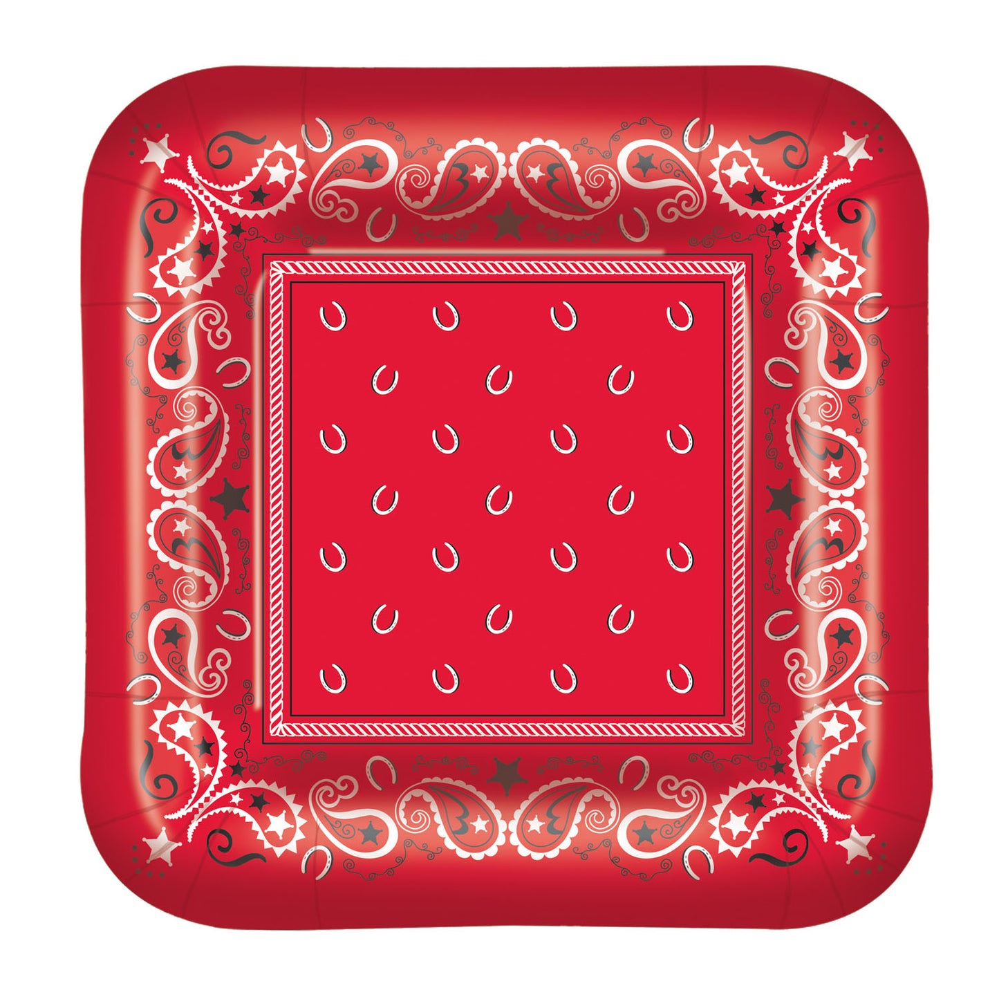 Bandana 9in Plates 8ct