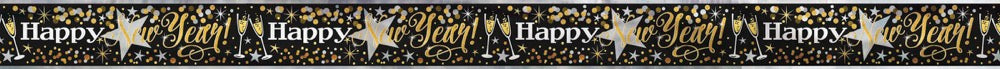 Foil Glittering New Year Banner 12 ft