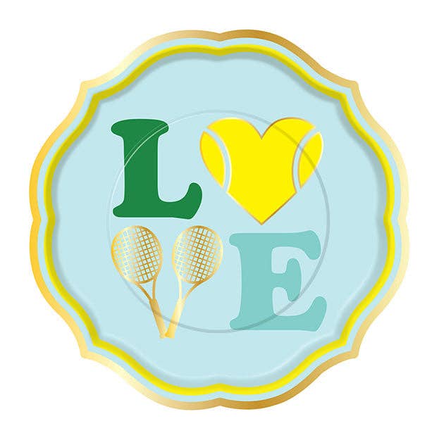 Tennis Love 10.5in Dinner Plates 8ct