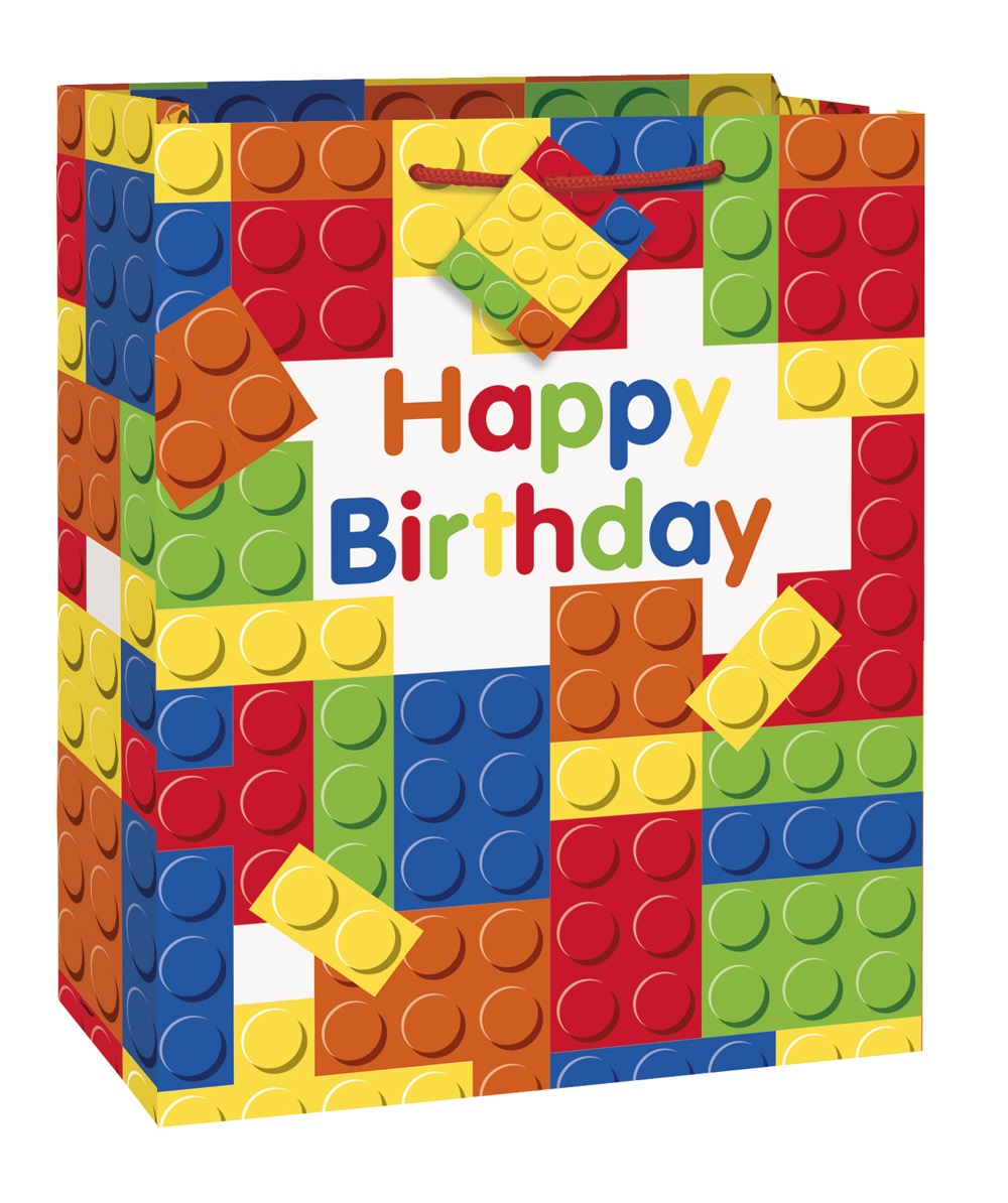 Building Blocks Birthday Large Gift Bag