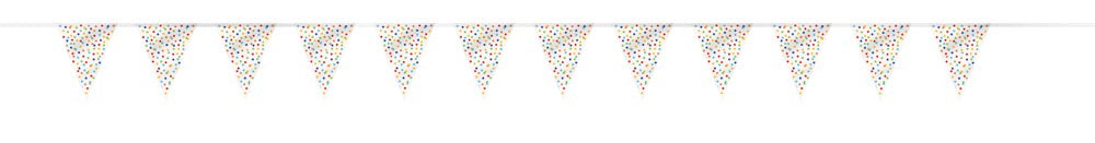 Rainbow Polka Dots Flag Banner 12ft