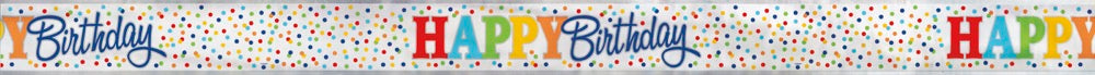 Foil Rainbow Polka Dots Banner 12ft