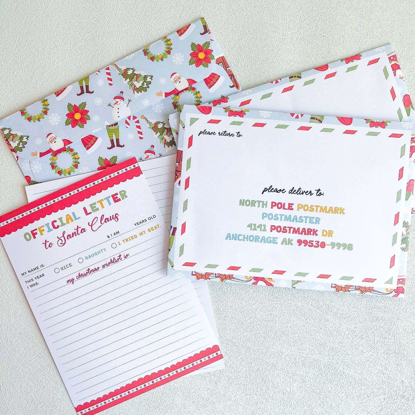 Santa Mail Kit - Christmas Writing Kit