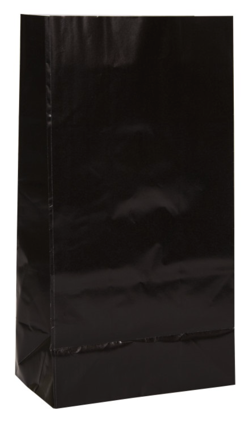 Black Paper Party Bags 12ct
