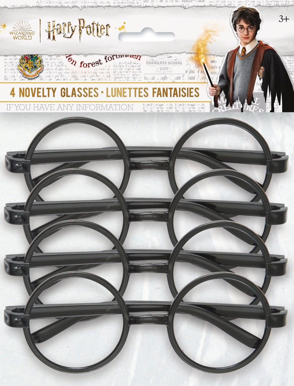 Harry Potter Novelty Glasses 4ct
