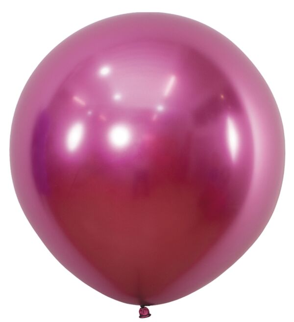 24in Helium Inflated Latex Balloon - Reflex Fuchsia
