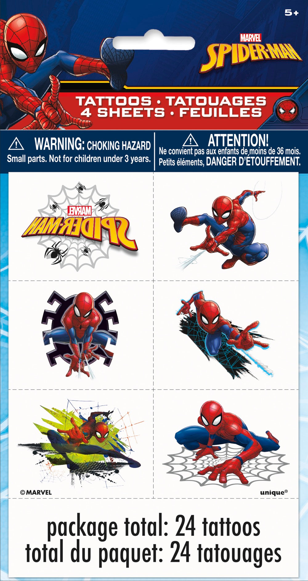 Spider-Man Tattoos 24ct