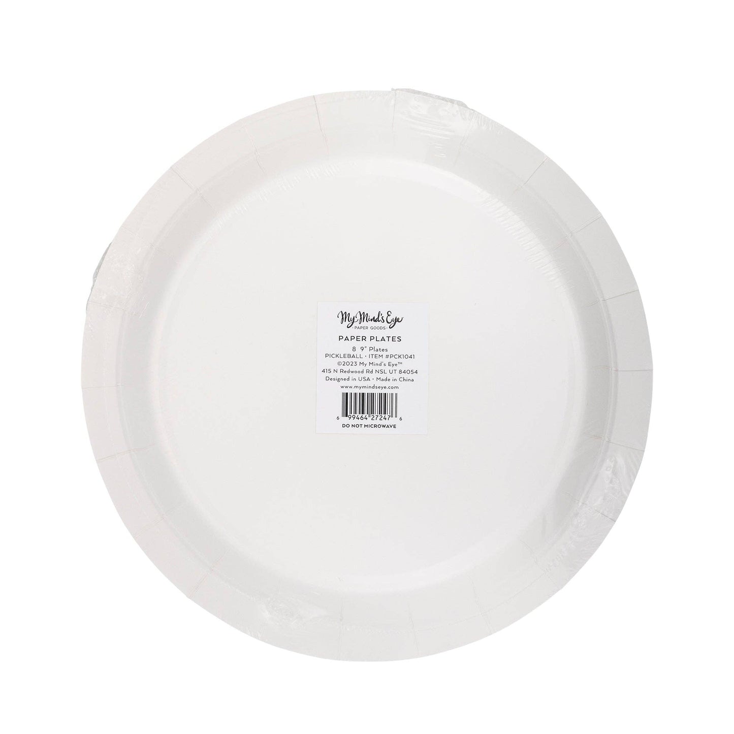 Pickleball 9in Paper Plates 8ct