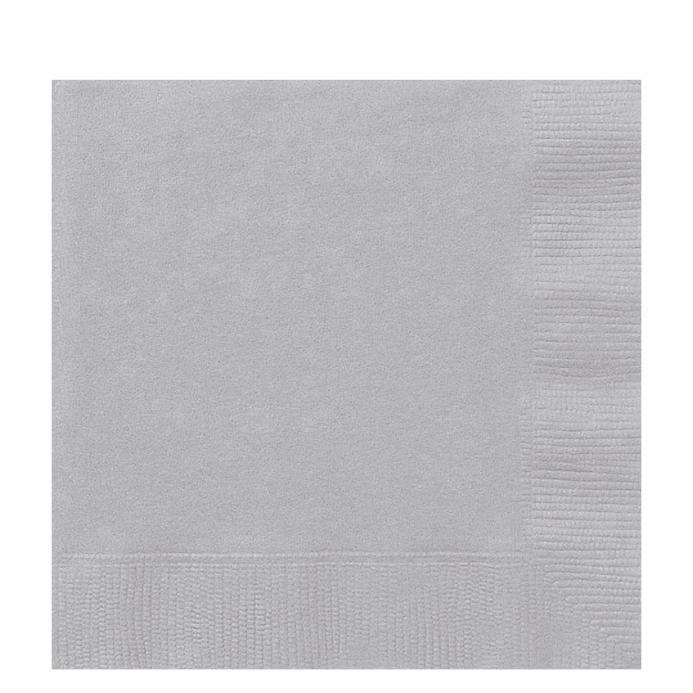 Silver Lunch Napkins 20ct