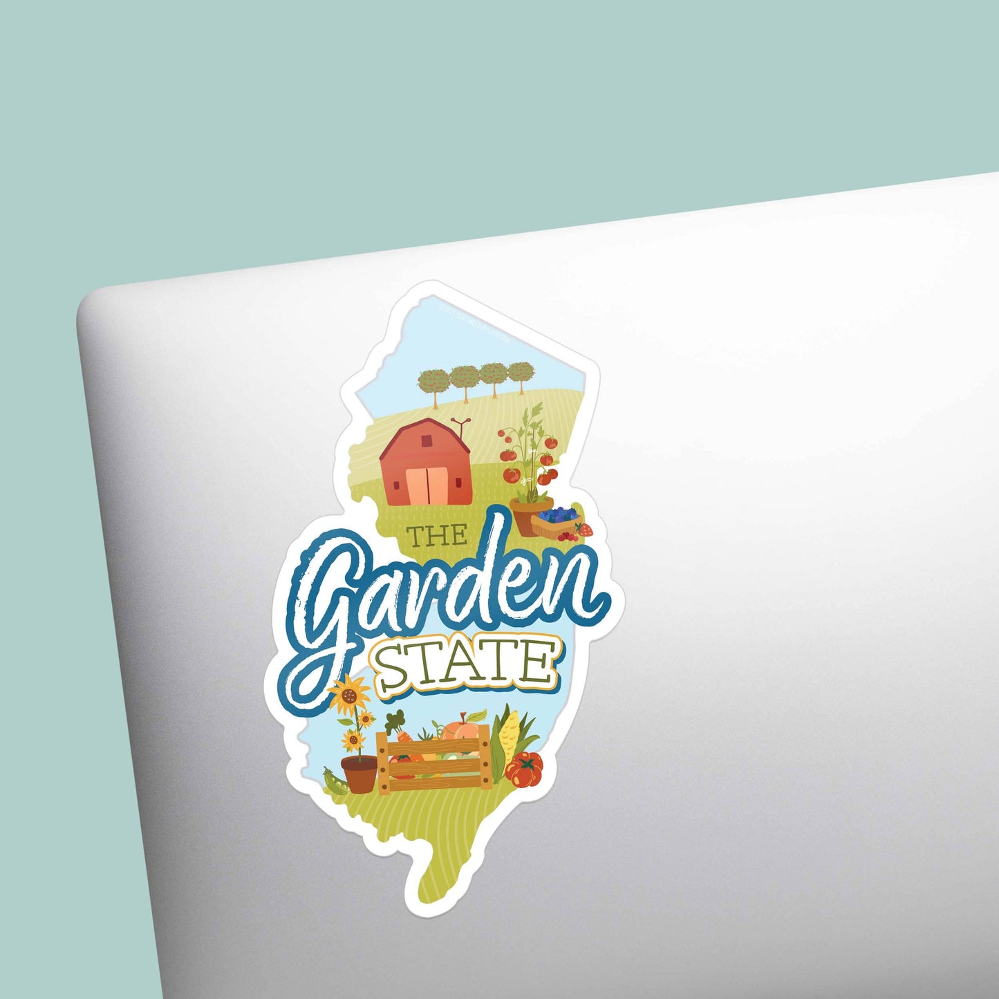 Garden State New Jersey Sticker - Cute NJ Farm Decals