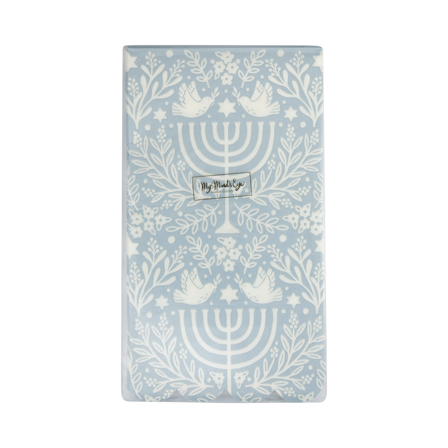 Floral Menorah Guest Towels 24ct