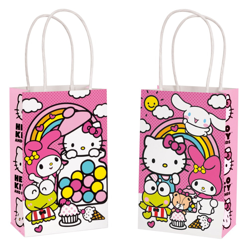 Hello Kitty & Friends Kraft Paper Favor Bags 8ct