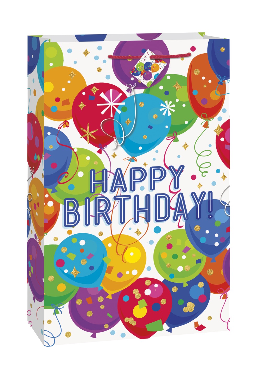 Bright Balloons & Dots Happy Birthday Extra Jumbo Gift Bag
