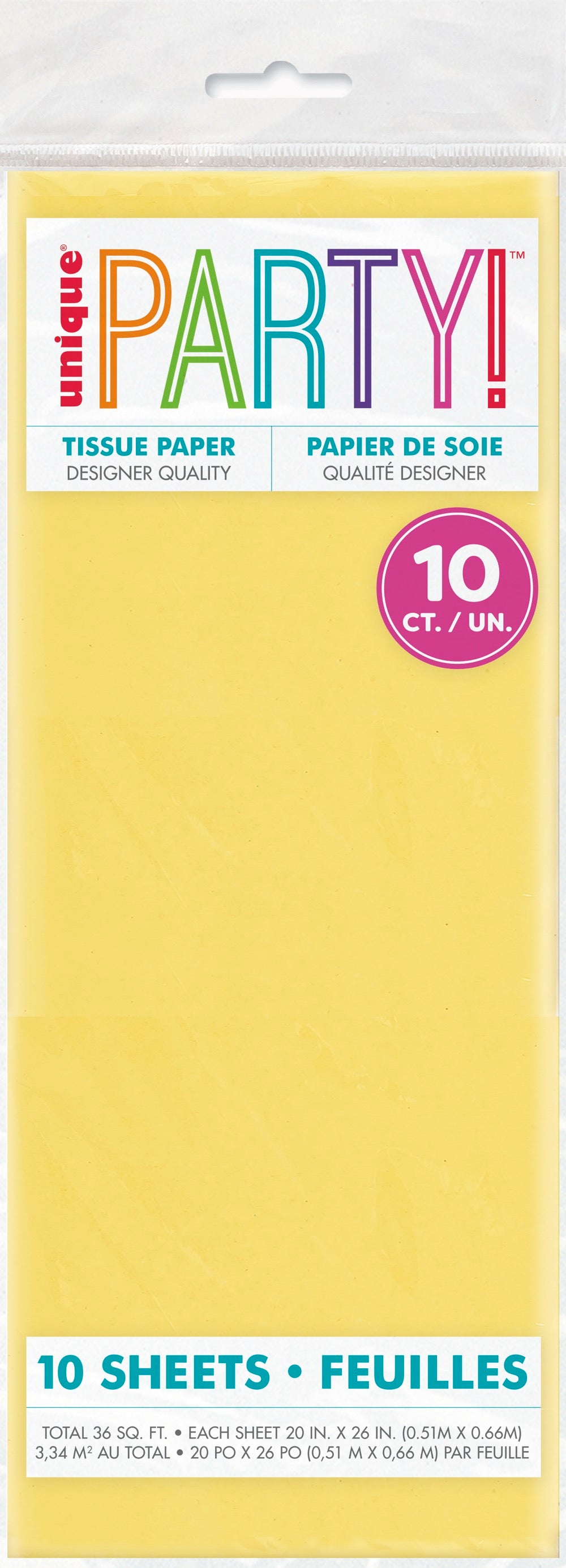 Yellow Tissue Sheets 10ct