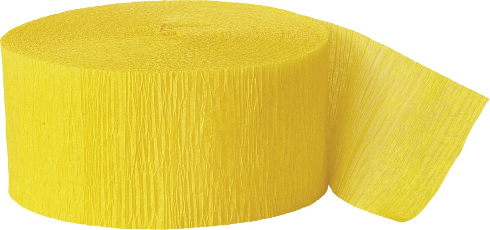 Yellow Crepe Streamer 81ft