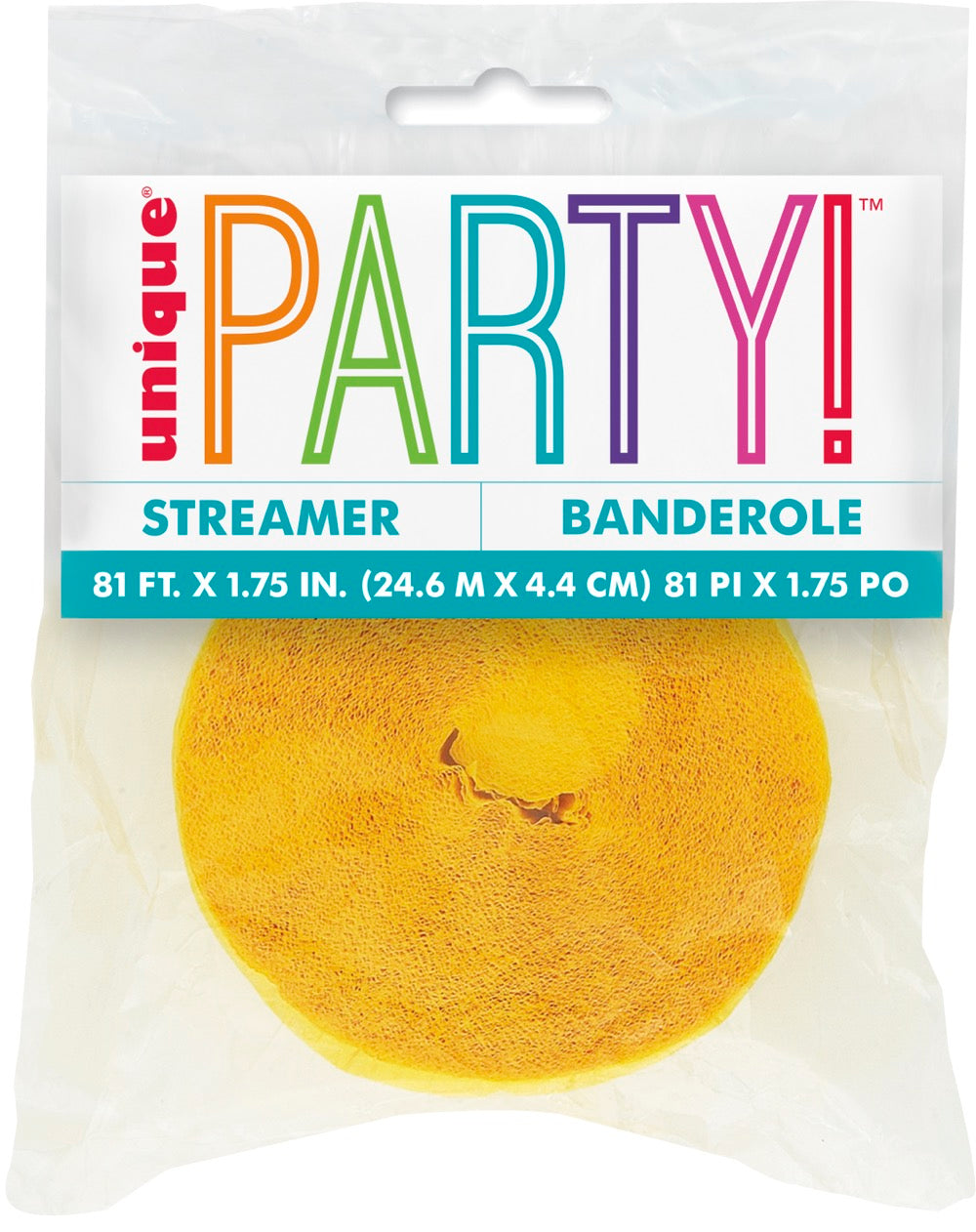 Yellow Crepe Streamer 81ft