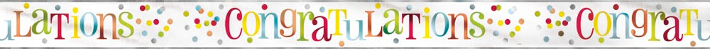Colorful Congratulations Foil Banner 12ft