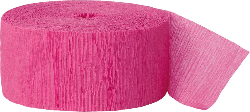Hot Pink Crepe Streamer 81ft