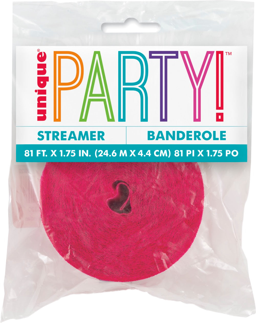 Hot Pink Crepe Streamer 81ft