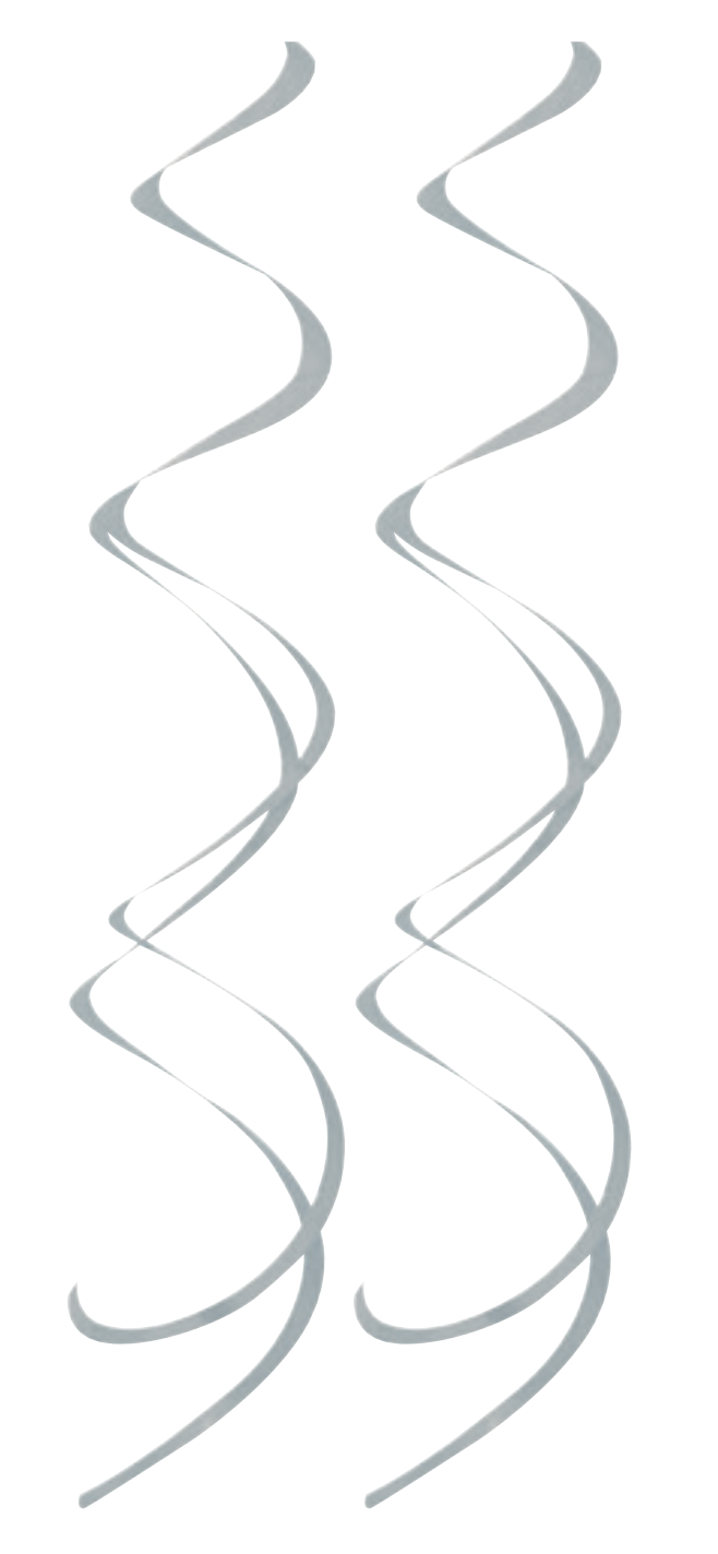 Silver Solid Hanging Swirl Stars Decorations 8ct