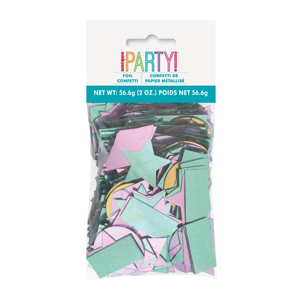 Geometric Shape Pastel Foil Confetti 2oz