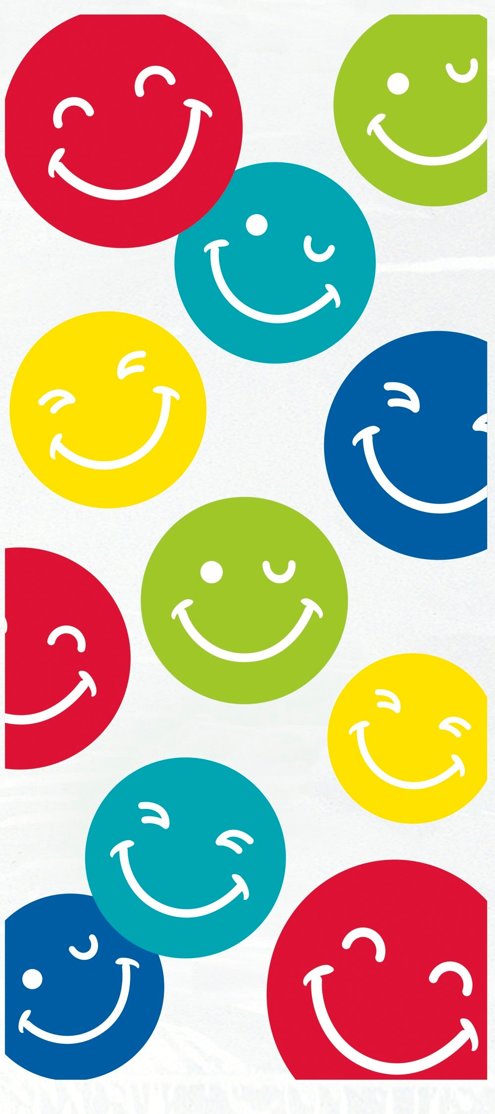 Colorful Happy Face Cellophane Bags 20ct