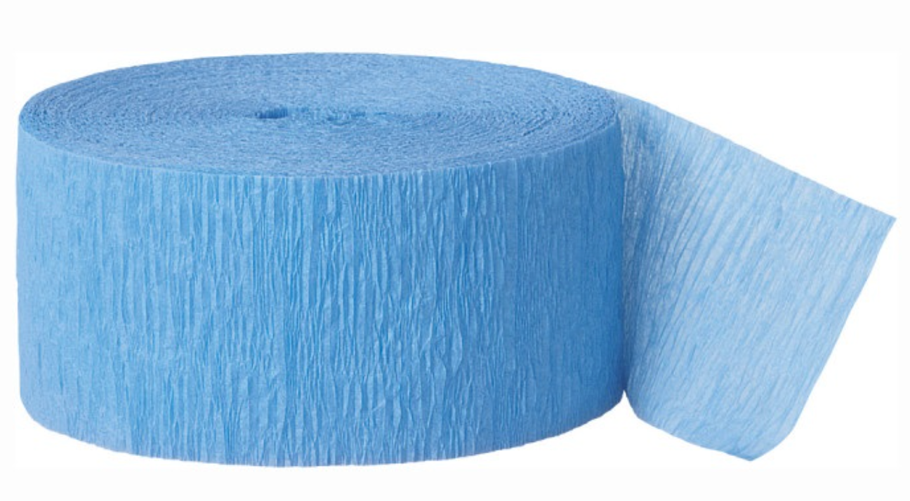 Light Blue Crepe Streamer 81ft