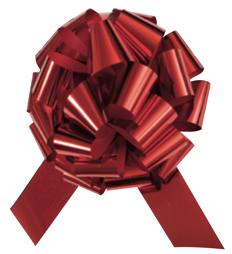 Red Metallic Giant Car Bow 18in