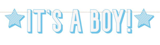 Blue It's a Boy Letter Banner