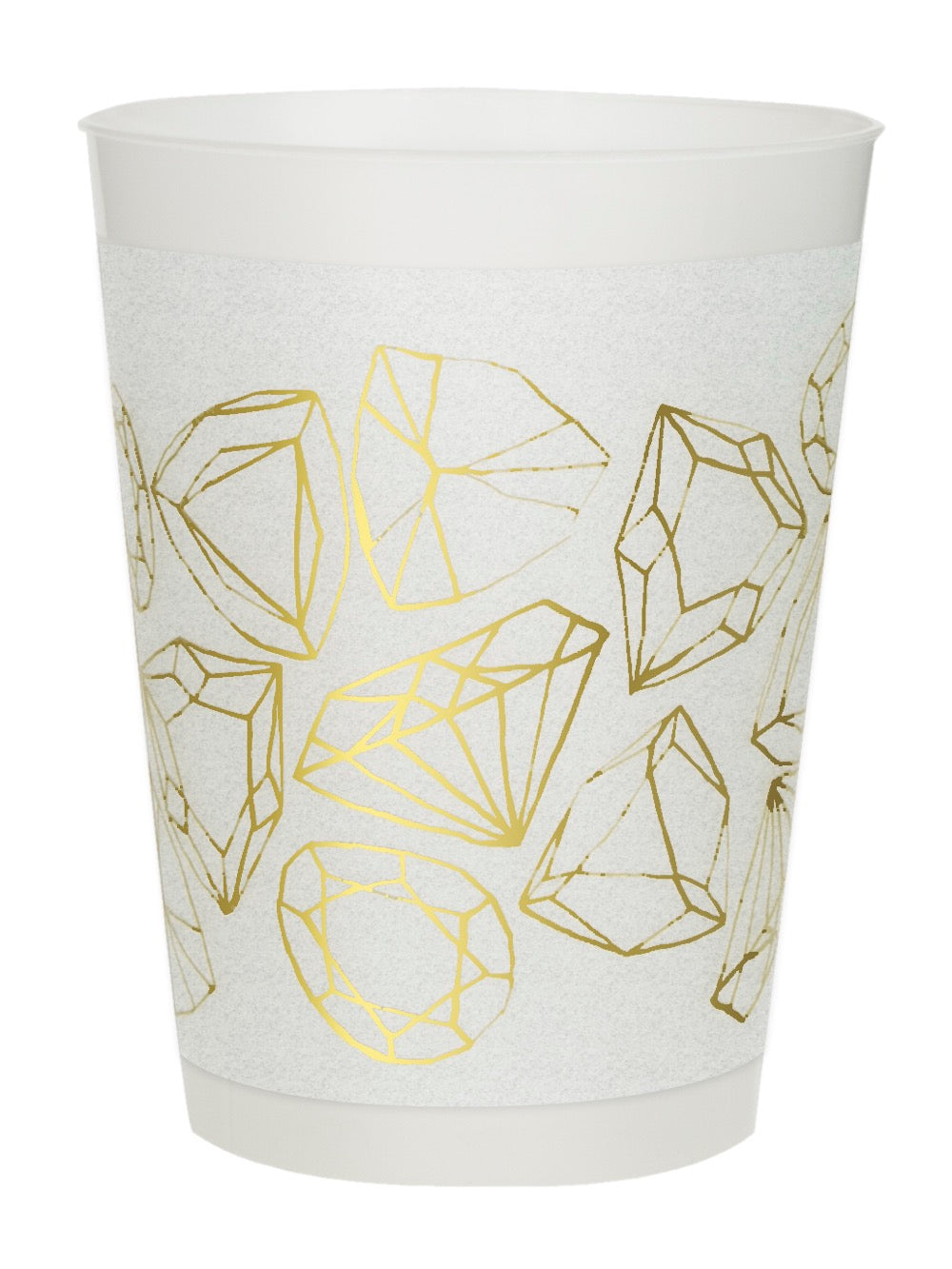 Gold Diamond Bachelorette 16oz Plastic Party Cups 8ct