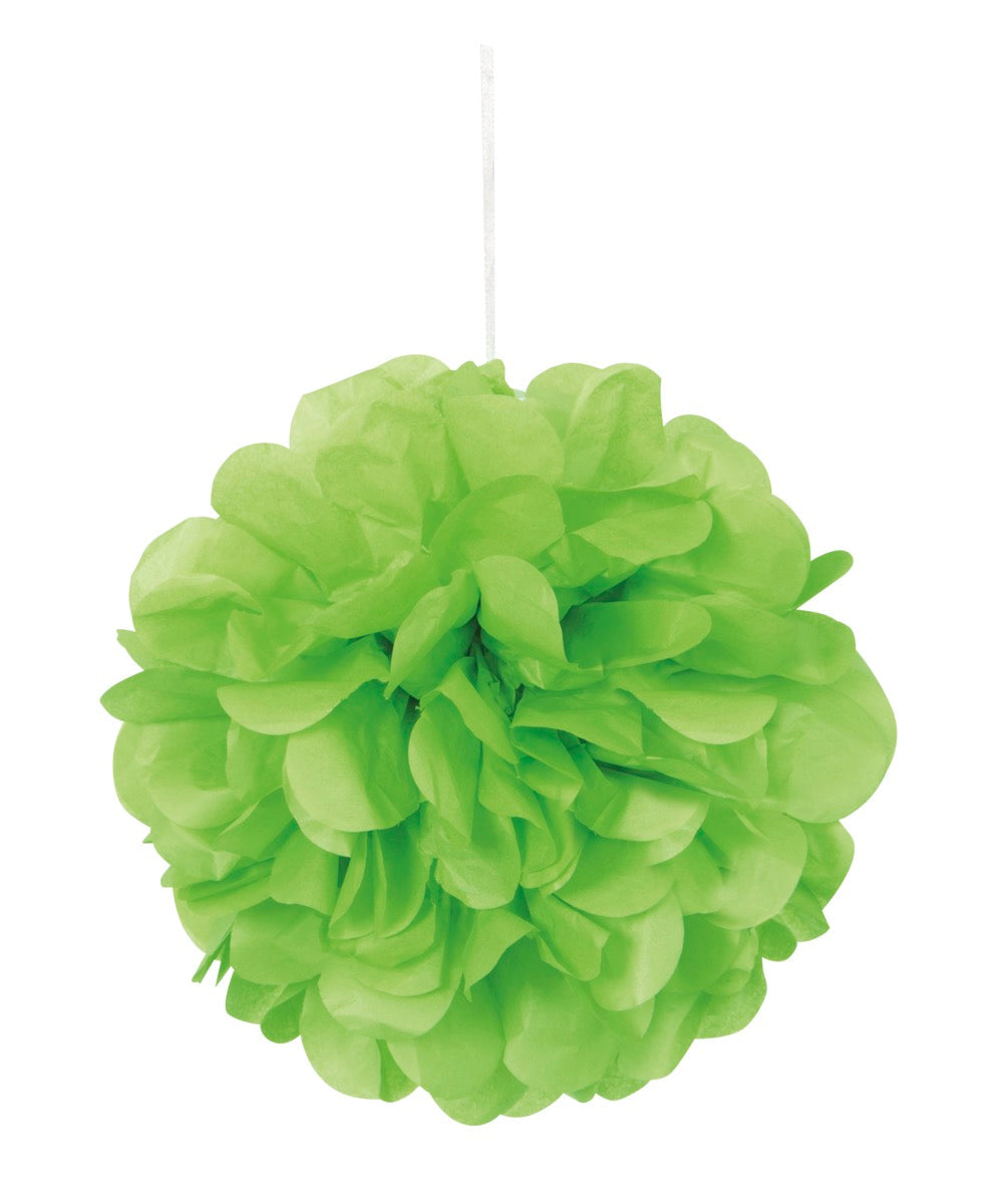 Lime Green Mini Puff Tissue Decorations 3ct