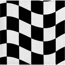 Black & White Check Beverage Napkins 16ct