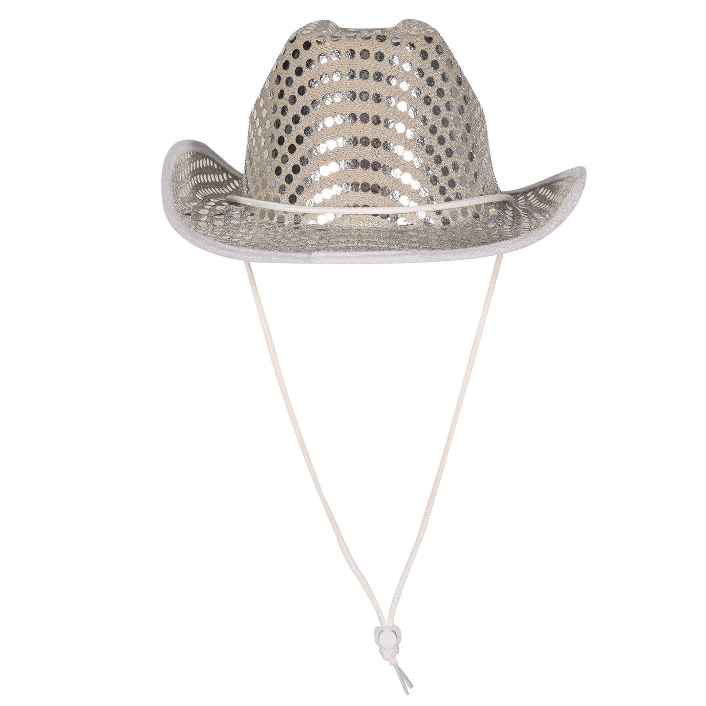 Sequined Cowboy Hat - Silver