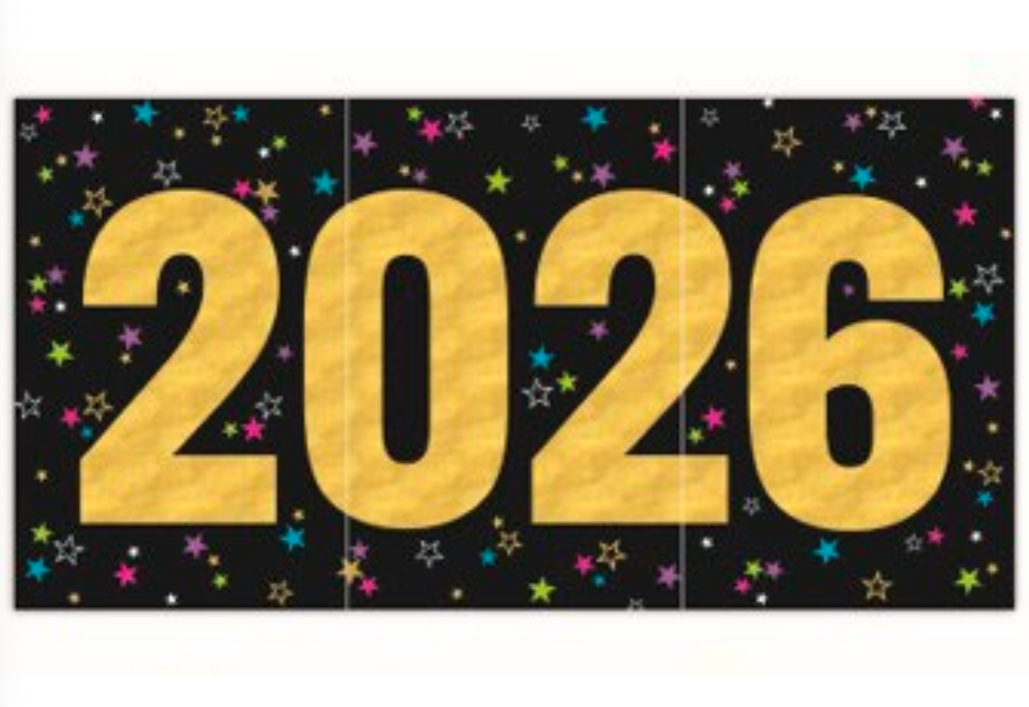 2026 New Years Horizontal Banner Starlight