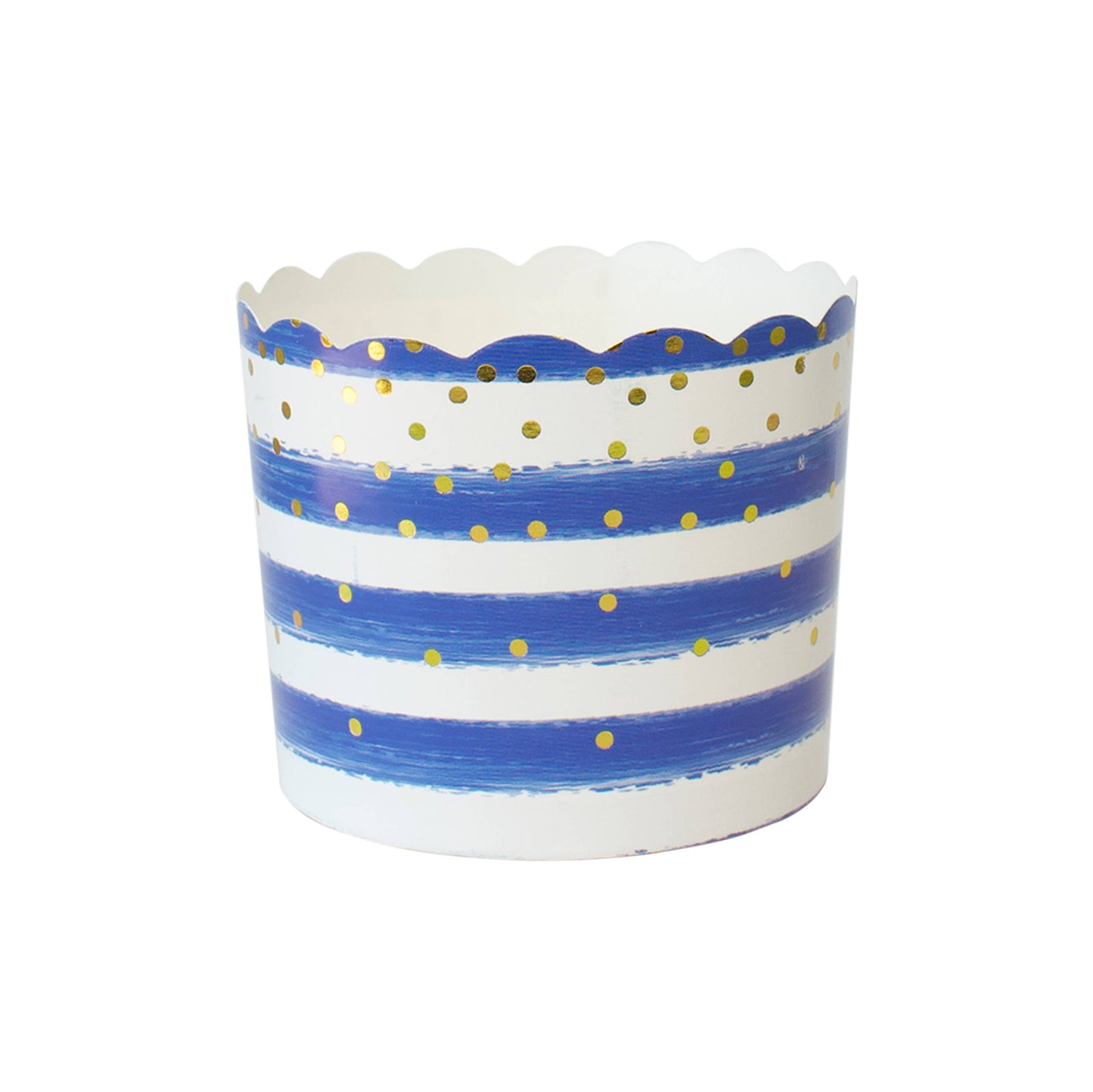 Cup Large Blue Confetti Foil/20pk