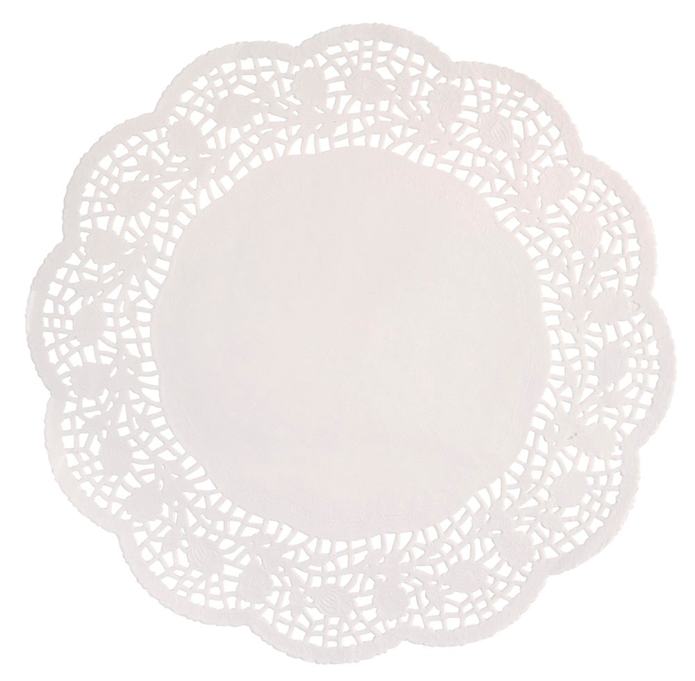 White 12in Doilies 12ct