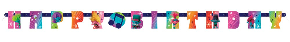 Trolls Happy Birthday Jointed Banner 6.25 ft