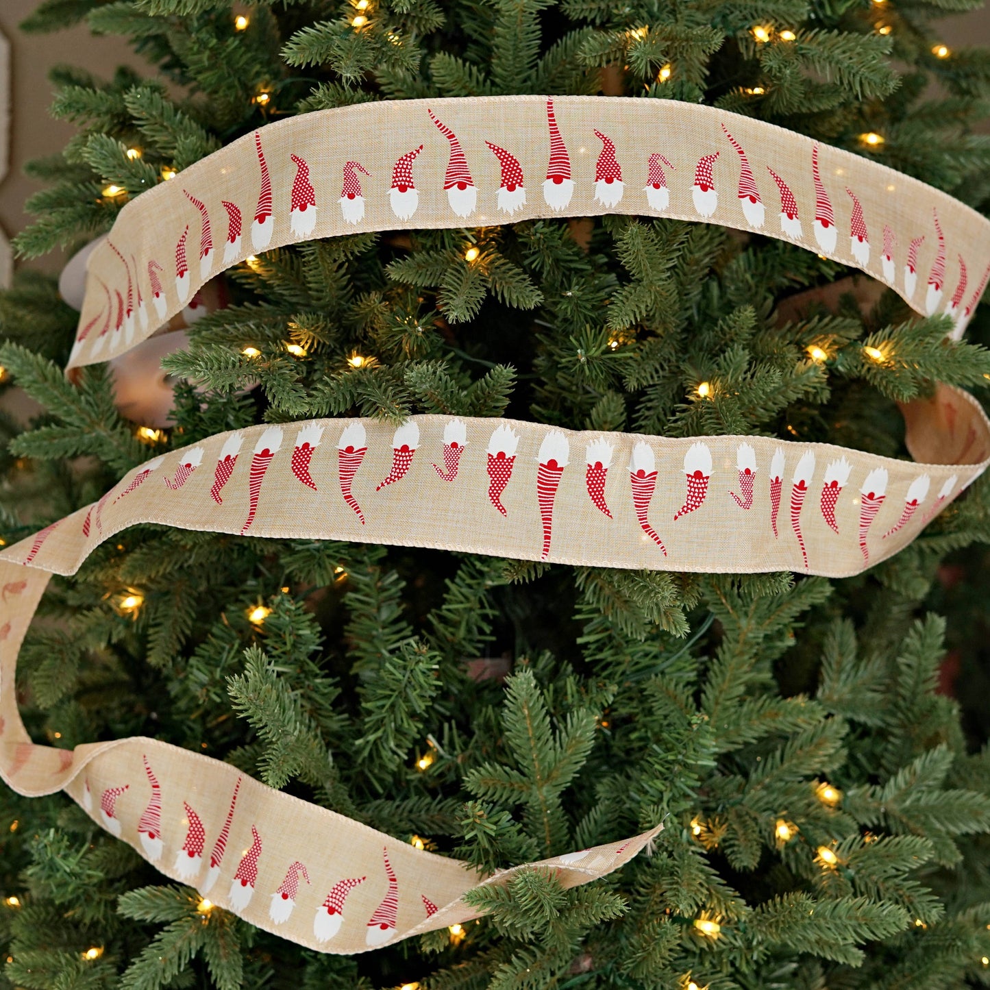 Wired Ribbon-Holiday Gnome Family