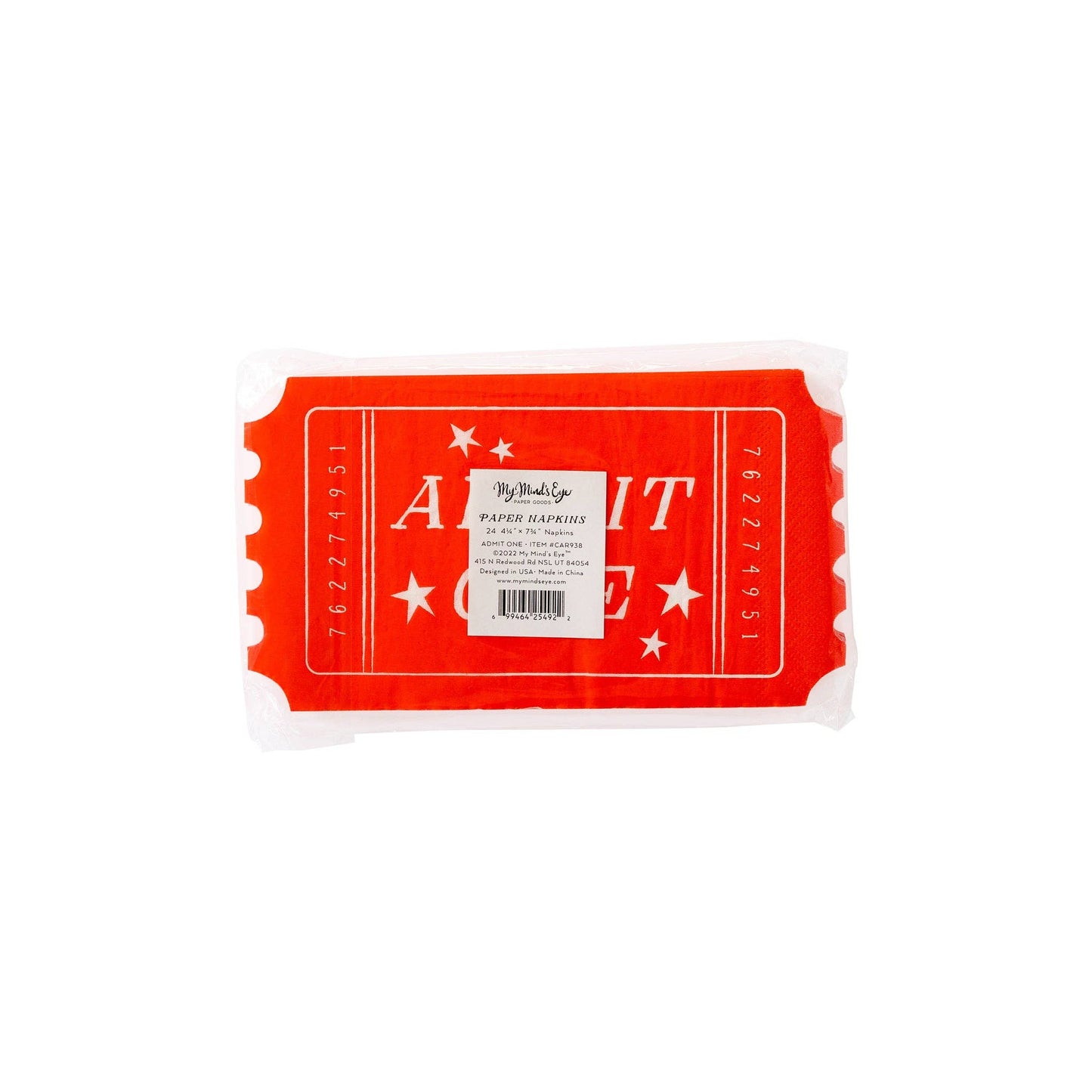 Carnival Ticket Shaped Napkins 24ct
