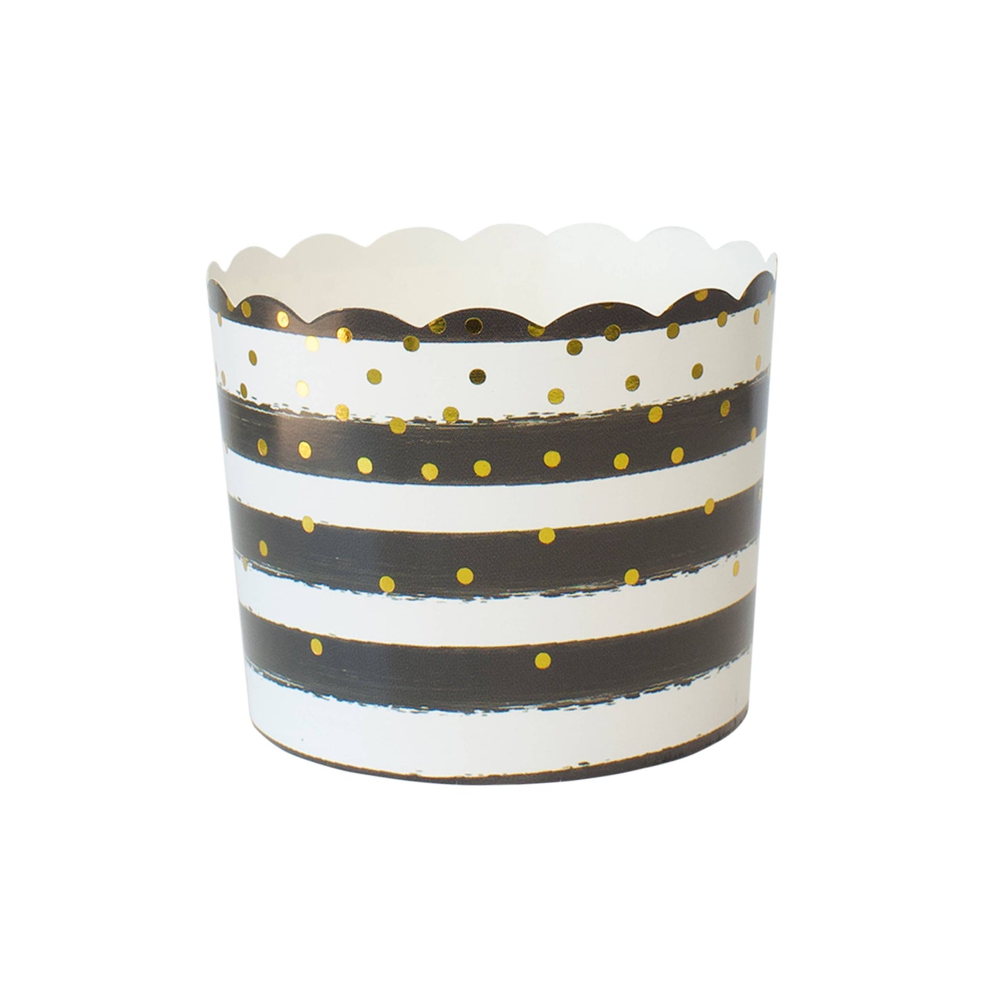 Cup Large Black Confetti Foil/20pk