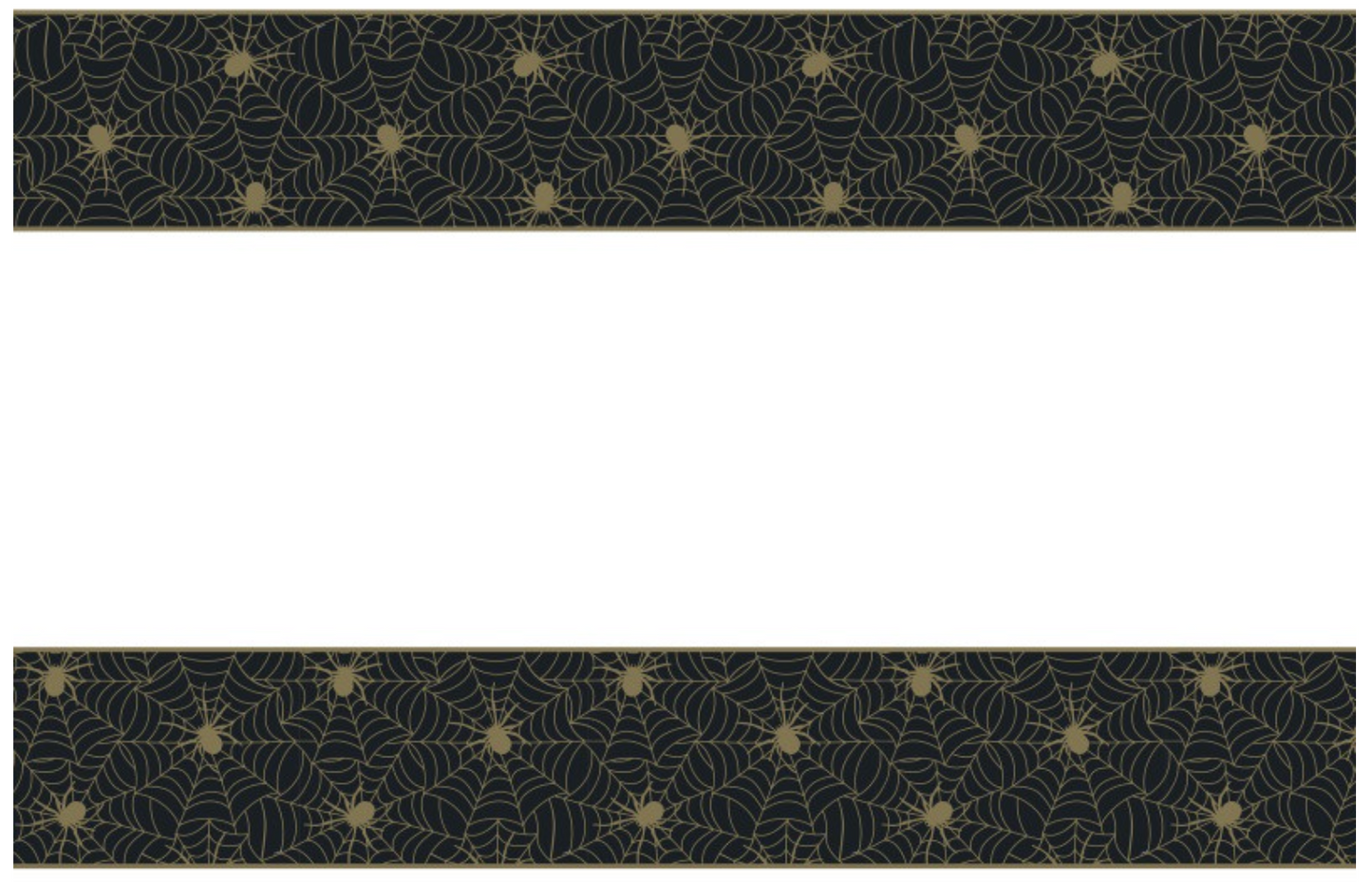 Black & Gold Spider Web Rectangular Plastic Table Cover 54 x 84