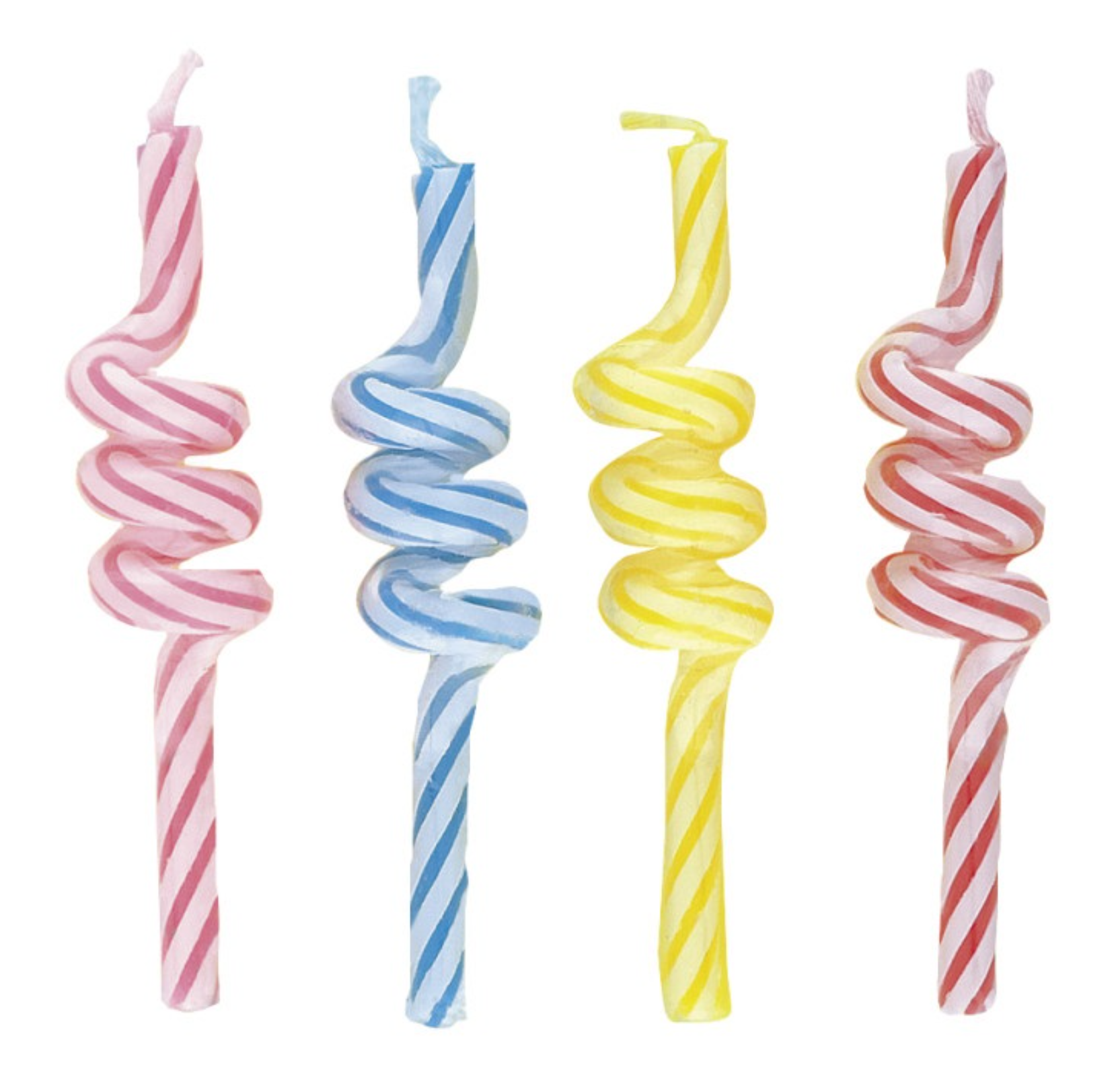 Strip Coil Birthday Candles 4ct