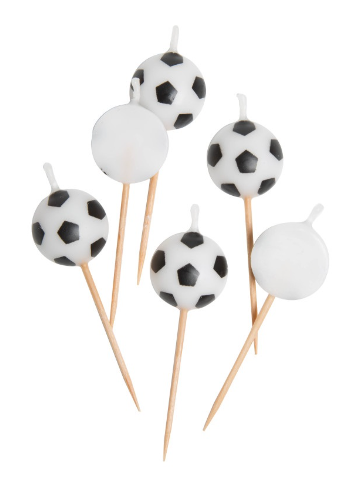 Soccer Pick Birthday Candles 6ct