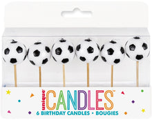 Soccer Pick Birthday Candles 6ct