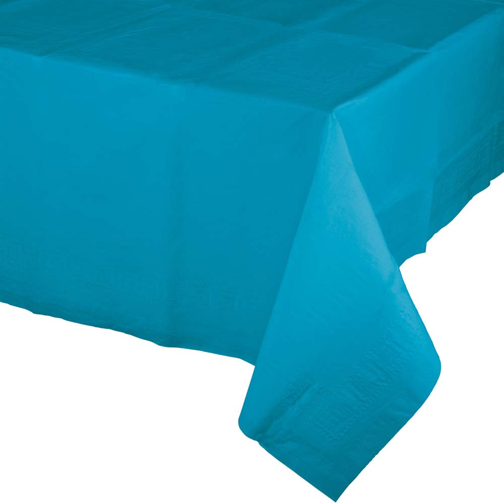 Rectangle Paper Table Cover - Turquoise 54"x108"