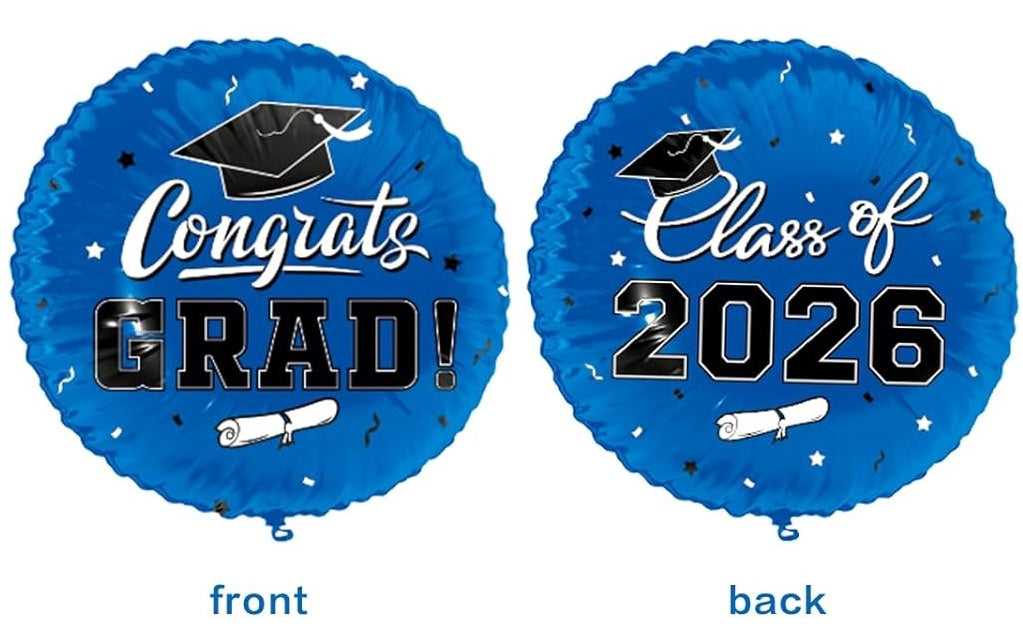 S03 Blue Grad 2026 18in Balloon
